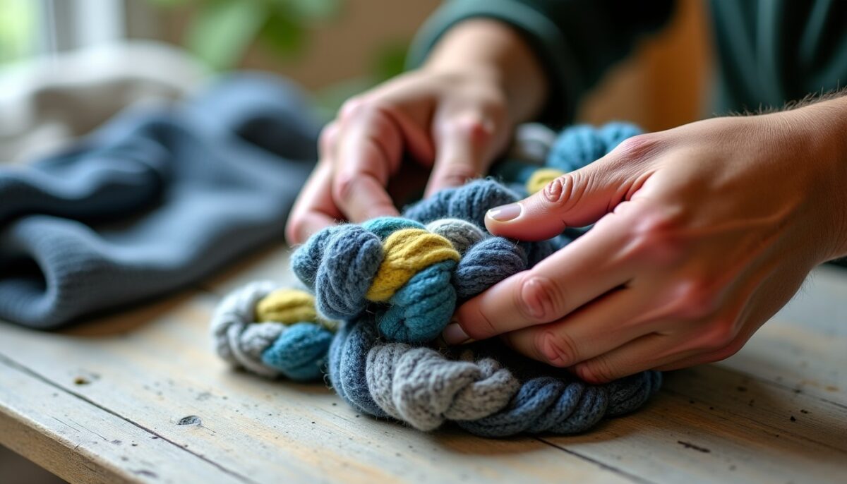 Zéro machine à coudre, 30 minutes chrono : l’éponge tressée avec vos chaussettes trouées