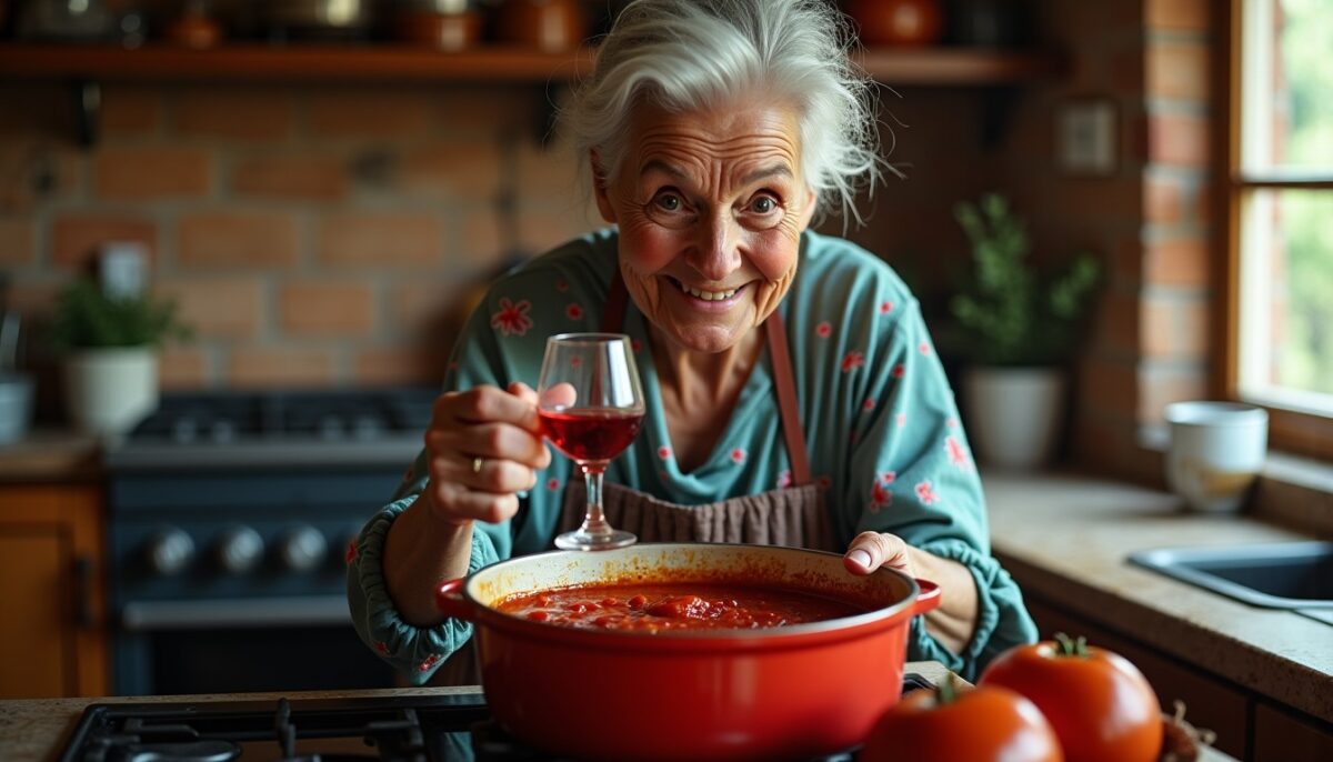 Secret de la sauce tomate: quand la belle-mère ajoute un verre de rouge, sans goût vin