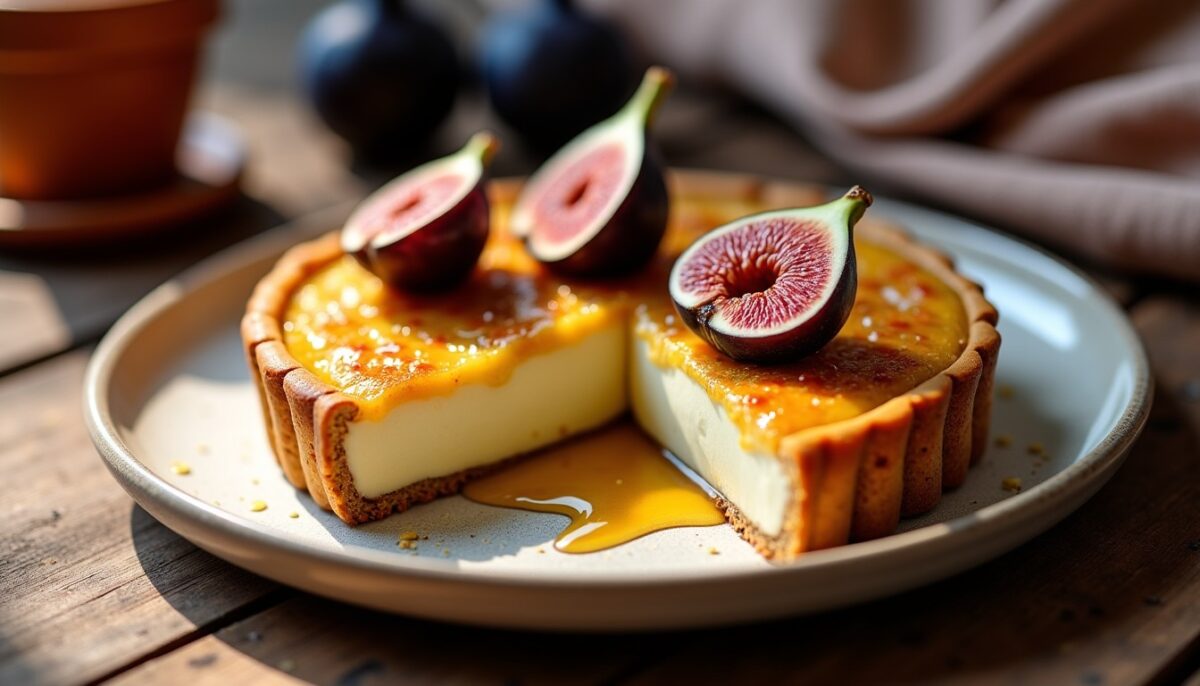 Personne ne devine ce qui fond sous les figues : tarte tiède camembert miel aux saveurs de fin septembre