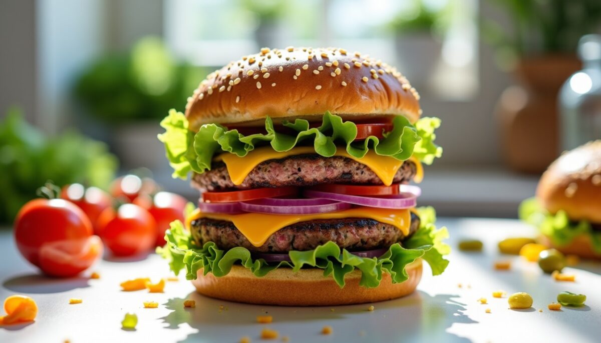 Zero drive burger maison à trois étages : le montage rapide qui évite toute attente du vendredi