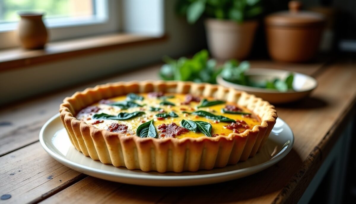 Quiche lorraine classique remplacée à la maison : la nouvelle version épinards lardons, parfaite