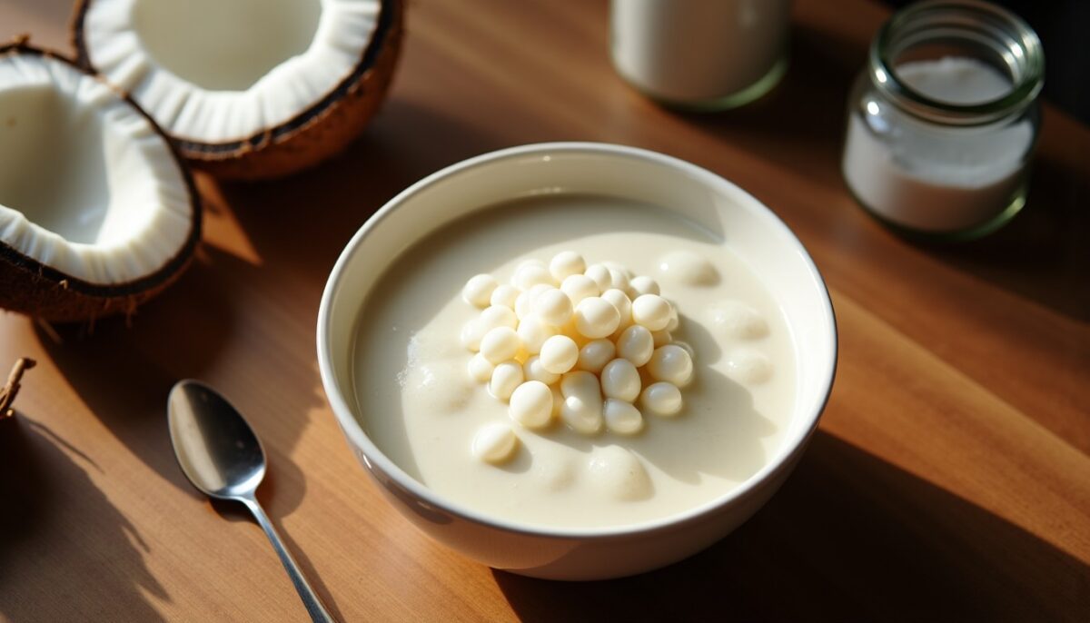 Crème coco aux perles du Japon : le geste précis pour une texture nappante, sans grumeaux